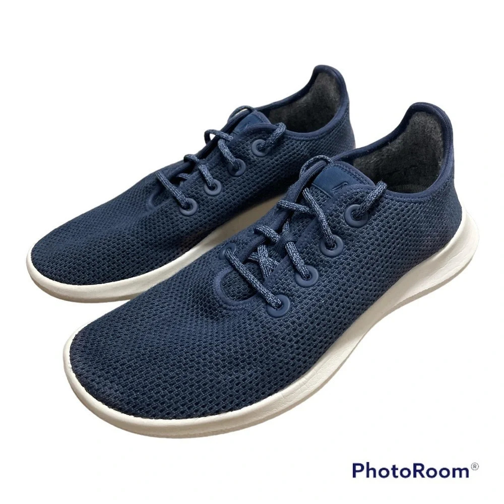 Allbirds Men's Tree Runners Marine Blue (White Sole) size 11 - Picture 4 of 15